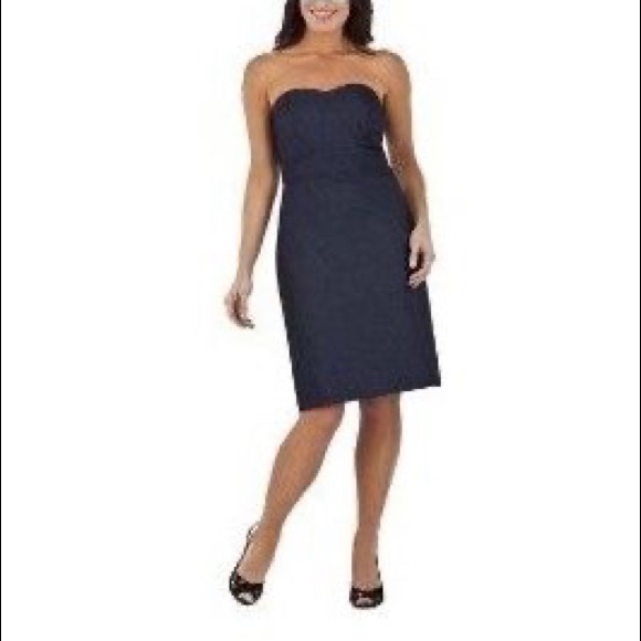 NWT Merona Strapless Denim Dress Size 12 - Picture 1 of 6